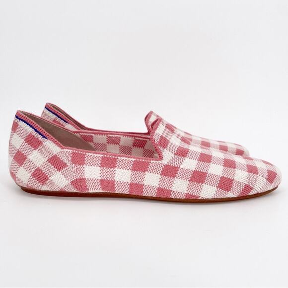 Rothys | Size 7.5 Marta Ferri Collab Gingham Primrose Check Loafers Preppy - Picture 2 of 14
